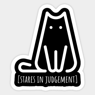 Stares In Judgement Kitty Sticker